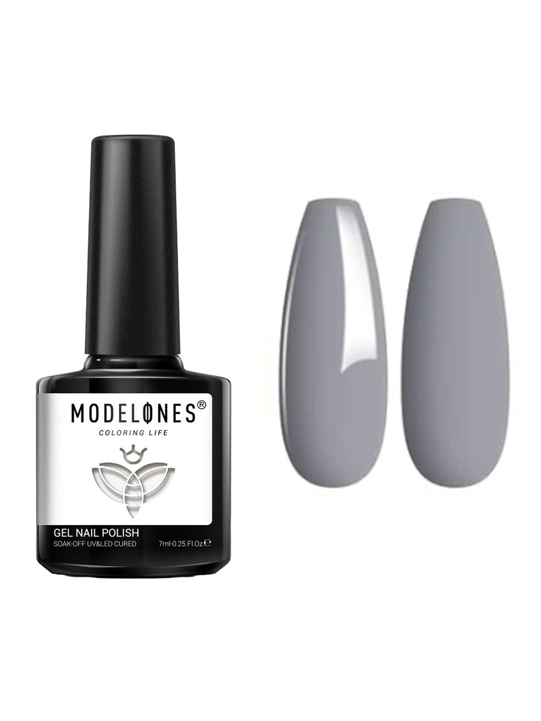 Modelones Coloring Life Soak Off UV & LED Cured Gel Nail Polish 7ml - Shade MD 2095, Grey