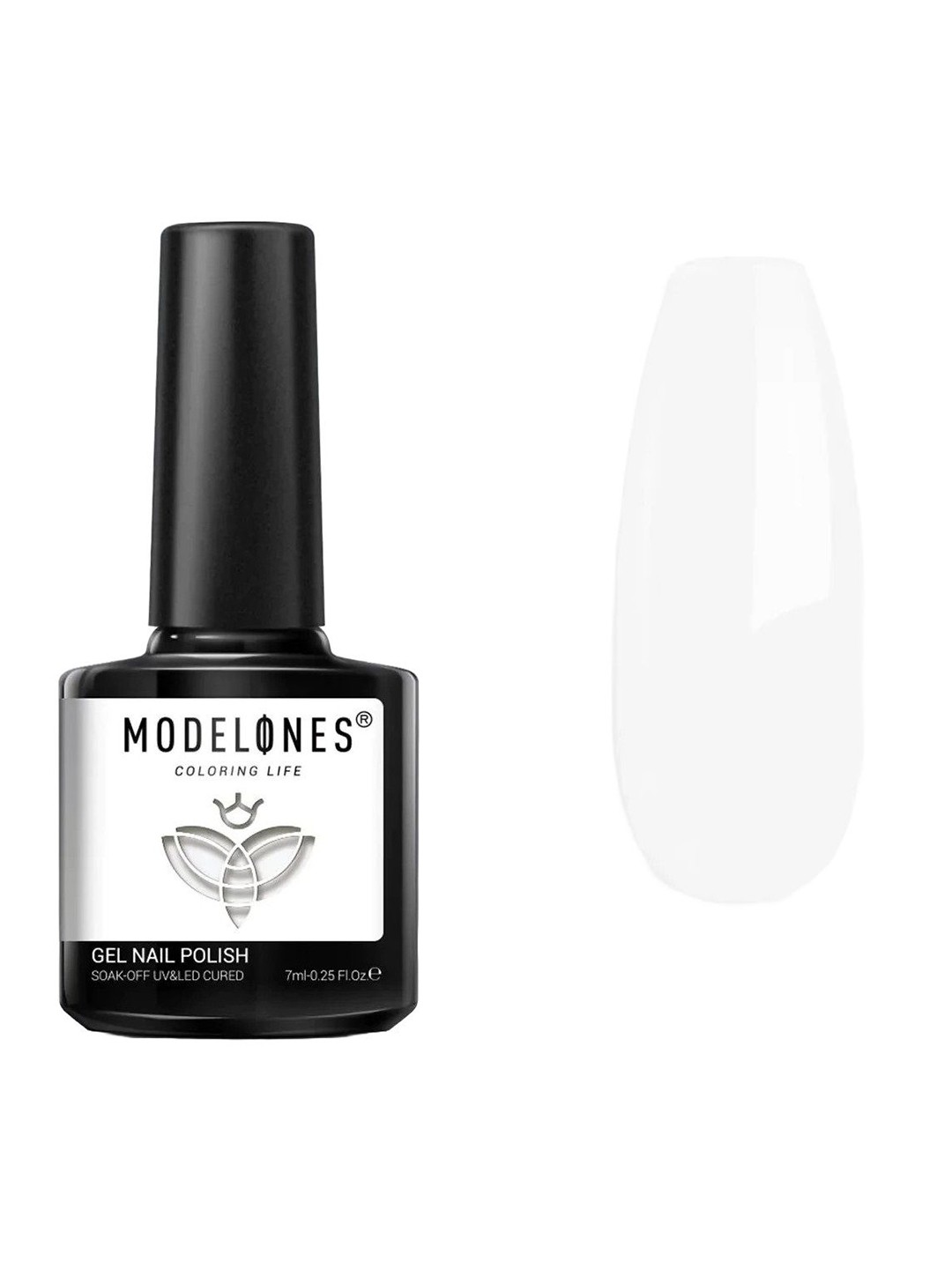 

Modelones Coloring Life Soak Off UV & LED Cured Gel Nail Polish 7ml - MD-1622, White