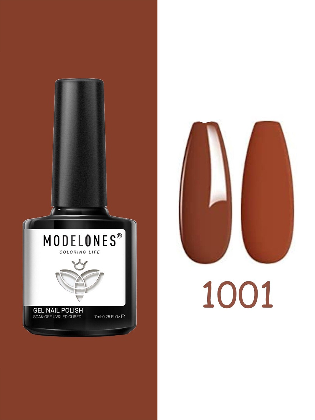 Modelones Coloring Life UV & LED Soak Off Gel Nail Polish - 7ml - MD-1001, Brown