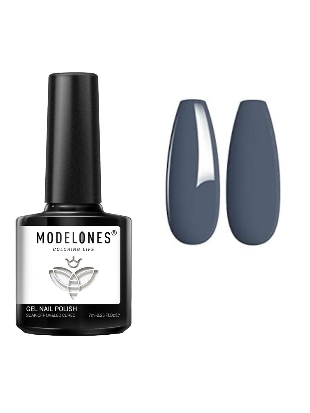 

Modelones Coloring Life Soak Off UV & LED Cured Gel Nail Polish 7ml - MD-1010, Grey