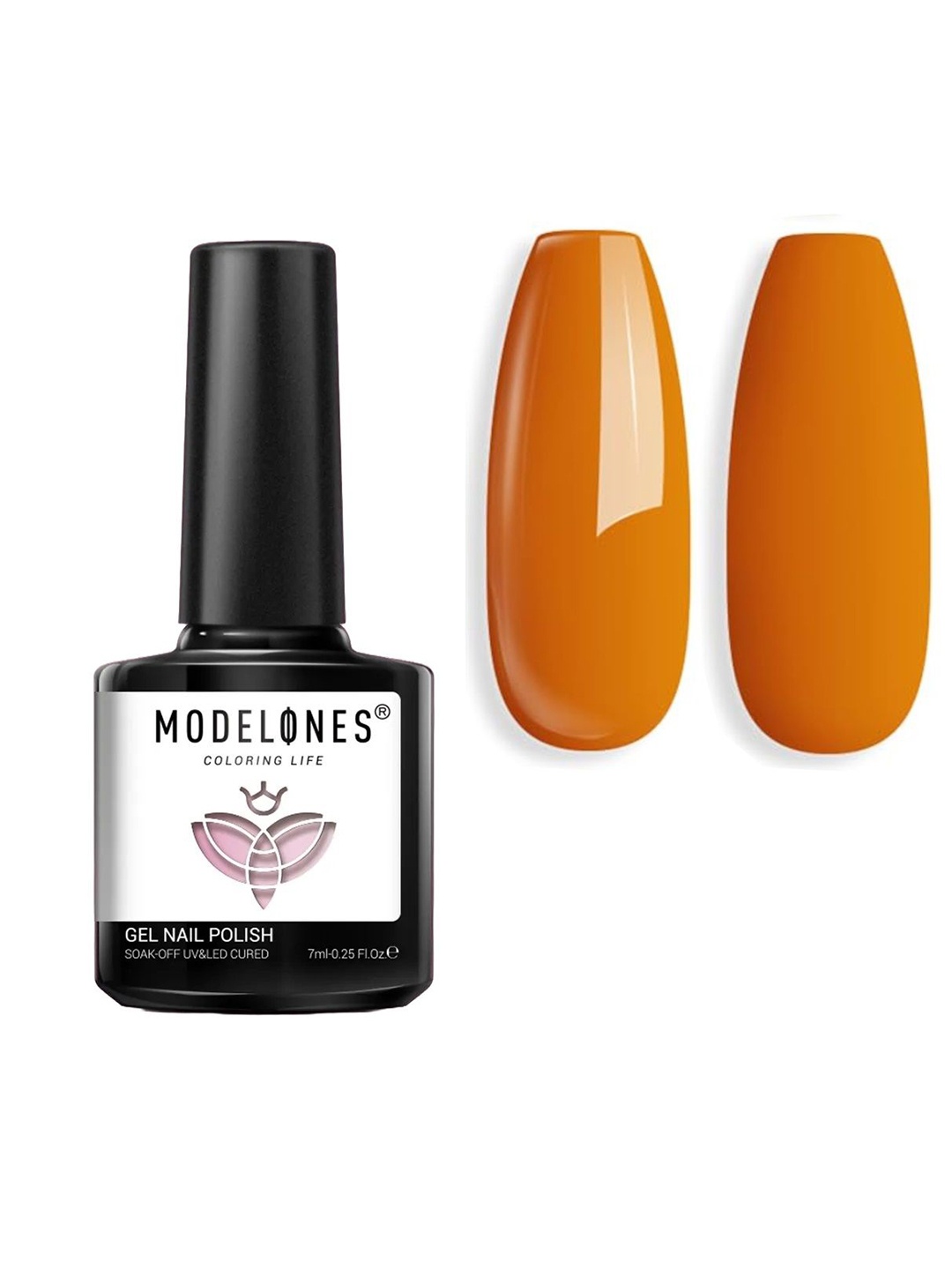 

Modelones Coloring Life Soak Off UV & LED Cured Gel Nail Polish - 7 ml - MD 1026, Orange