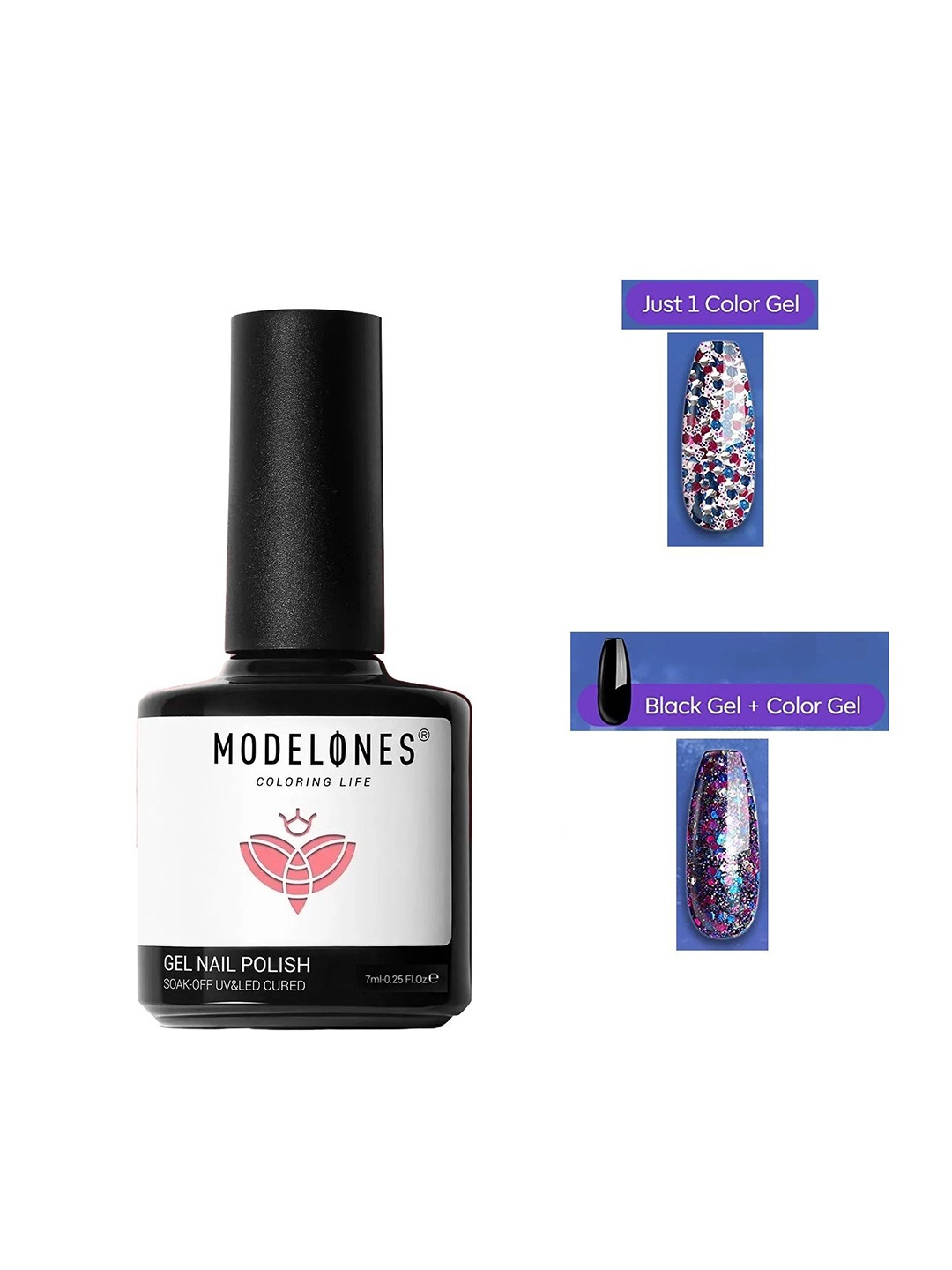 

Modelones Coloring Life Soak-Off UV&LED Cured Gel Nail Polish 7 ml - MD-1187, Purple
