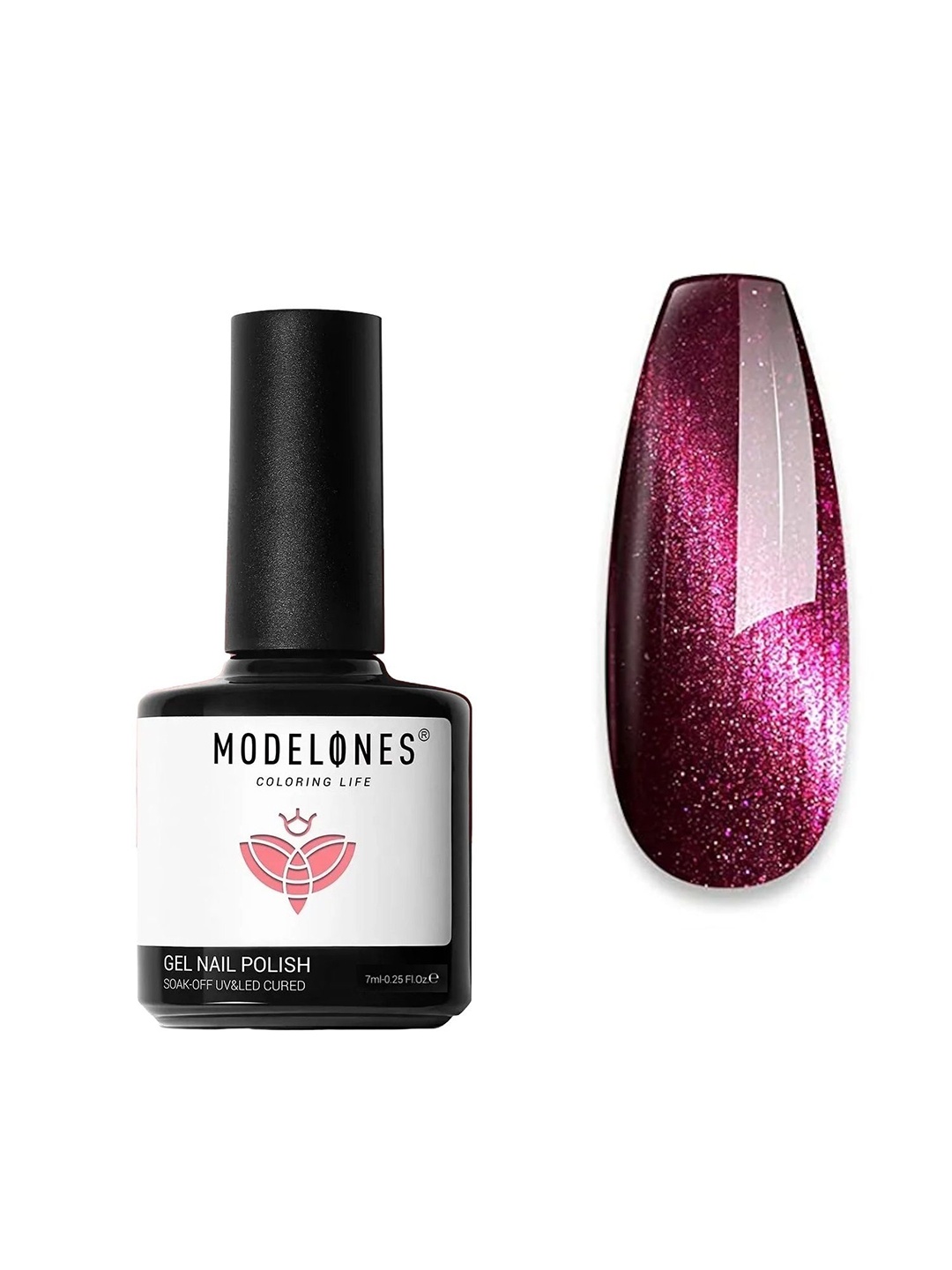 

Modelones Coloring Life Soak Off UV & LED Cured Gel Nail Polish 7ml - MD-1164, Maroon