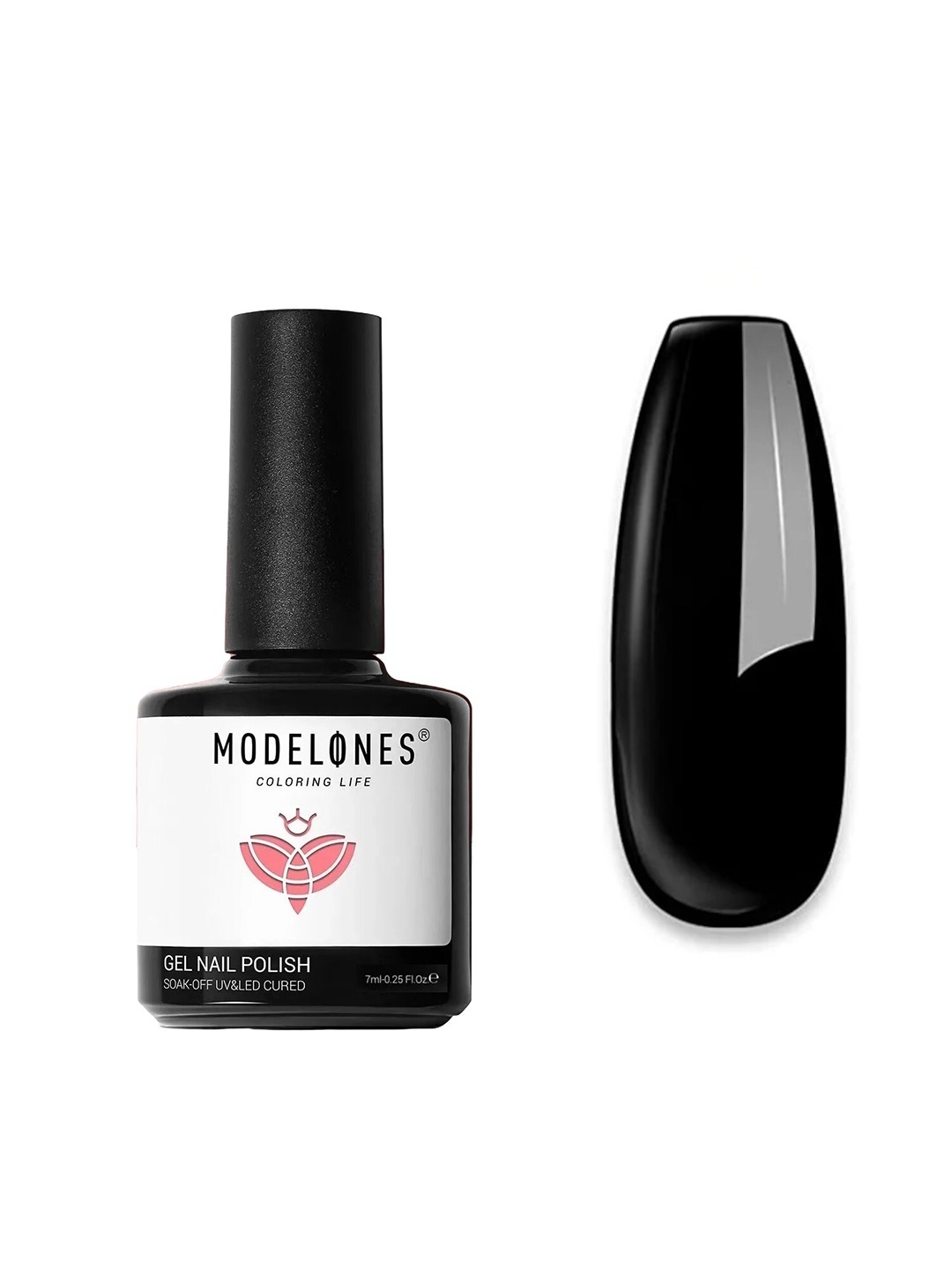 

Modelones Coloring Life Soak-Off UV&LED Cured Gel Nail Polish 7 ml - MD-1068, Black