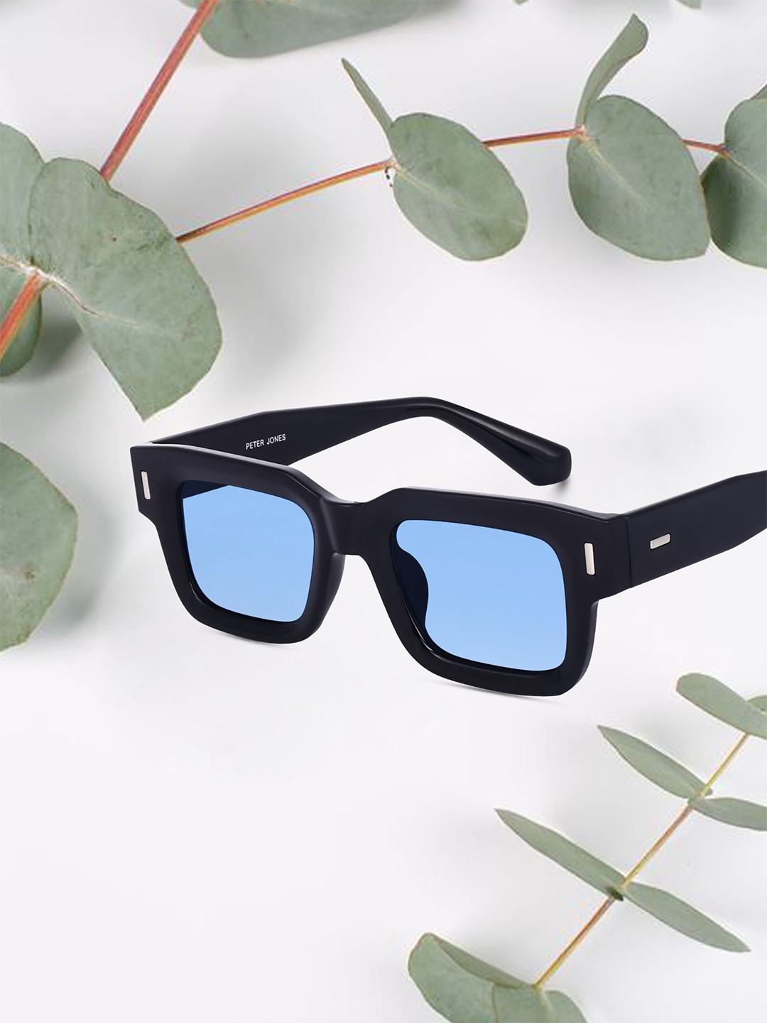 Peter Jones Eyewear Unisex Oversized Sunglasses with Polarised Lens 3688TB, Blue