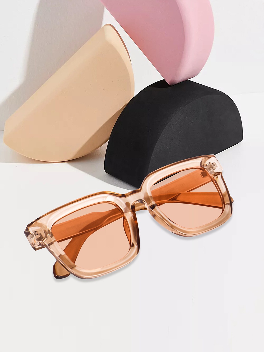 

Peter Jones Eyewear Unisex Oversized Sunglasses with Polarised Lens 3803TBW, Brown