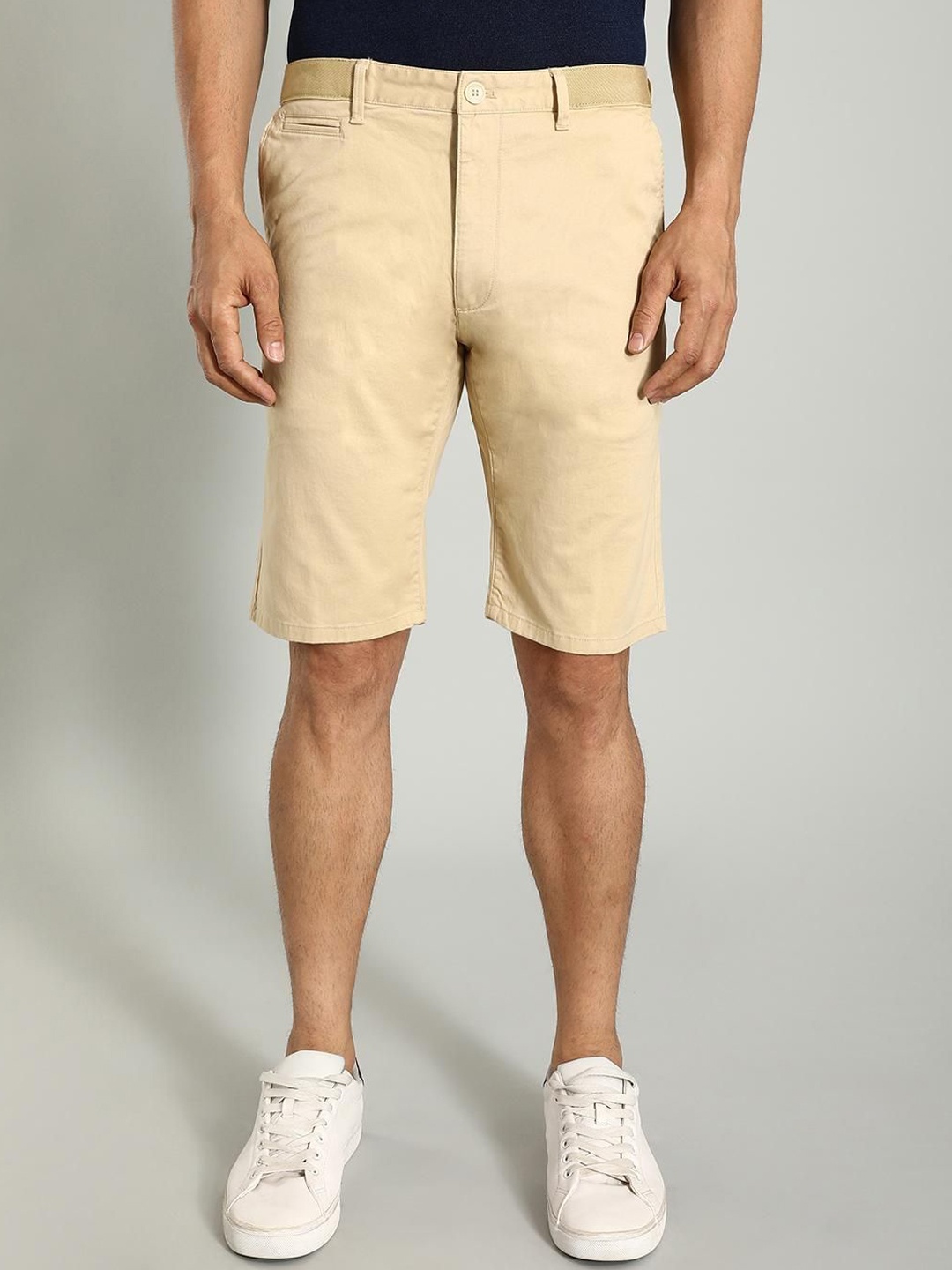 

Indian Terrain Men Slim Fit Mid-Rise Regular Cotton Shorts, Yellow