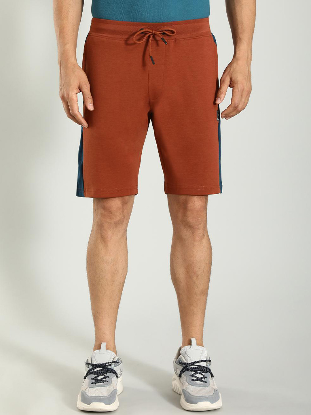 

Indian Terrain Men Colourblocked Mid-Rise Regular Casual Shorts, Brown