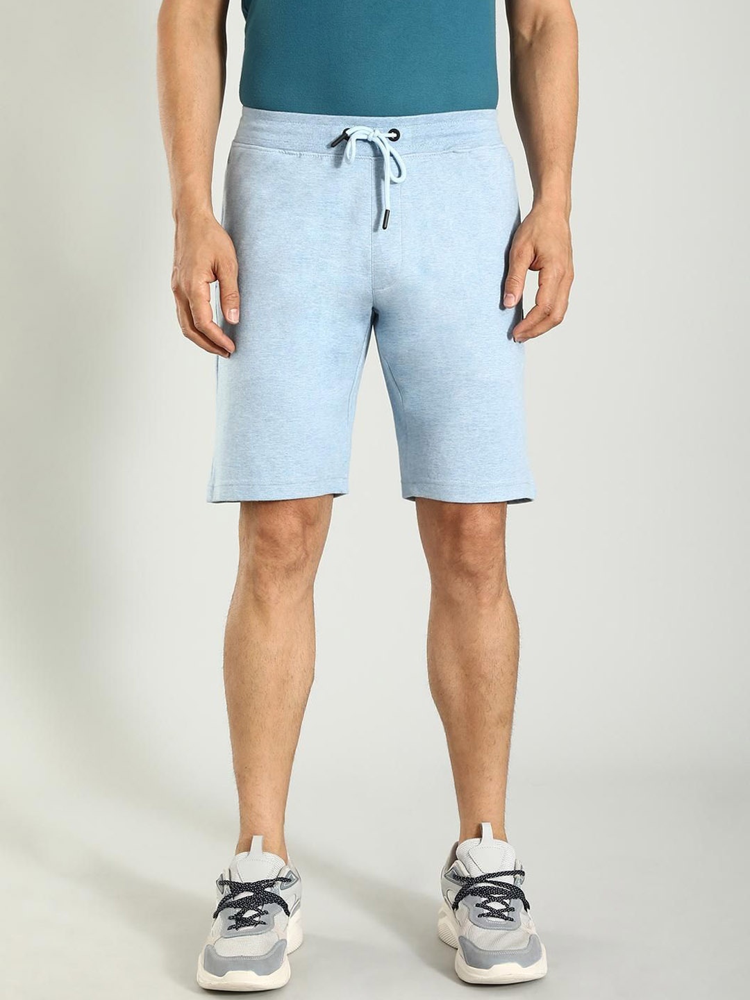 

Indian Terrain Men Regular Fit Mid-Rise Casual Shorts, Blue