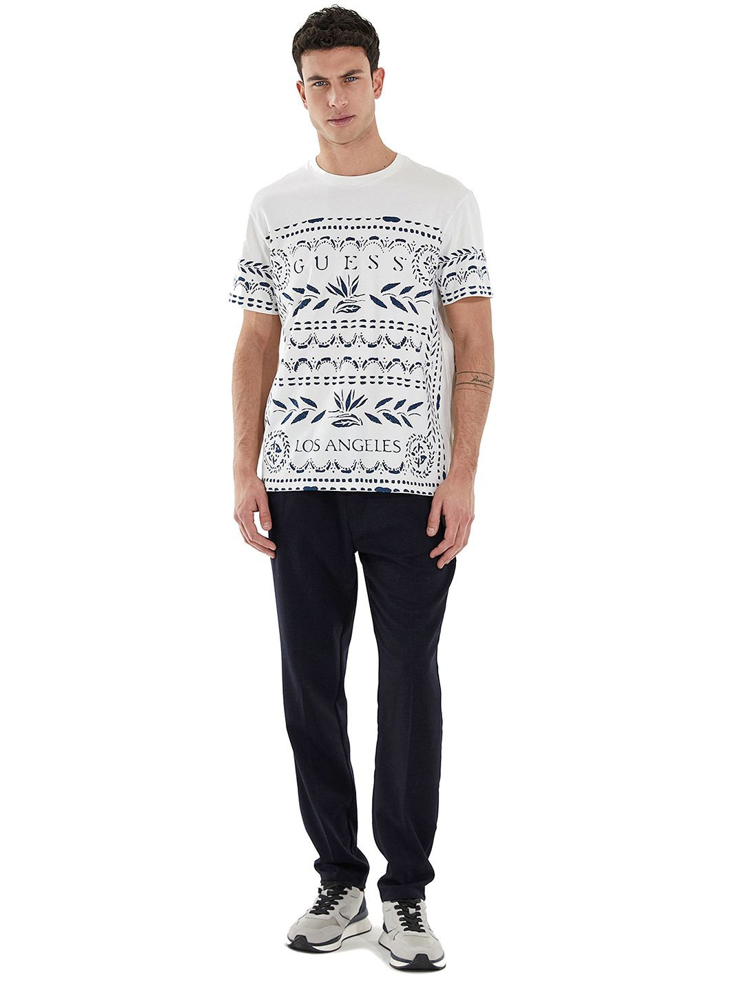 

GUESS Men Printed T-shirt, Blue