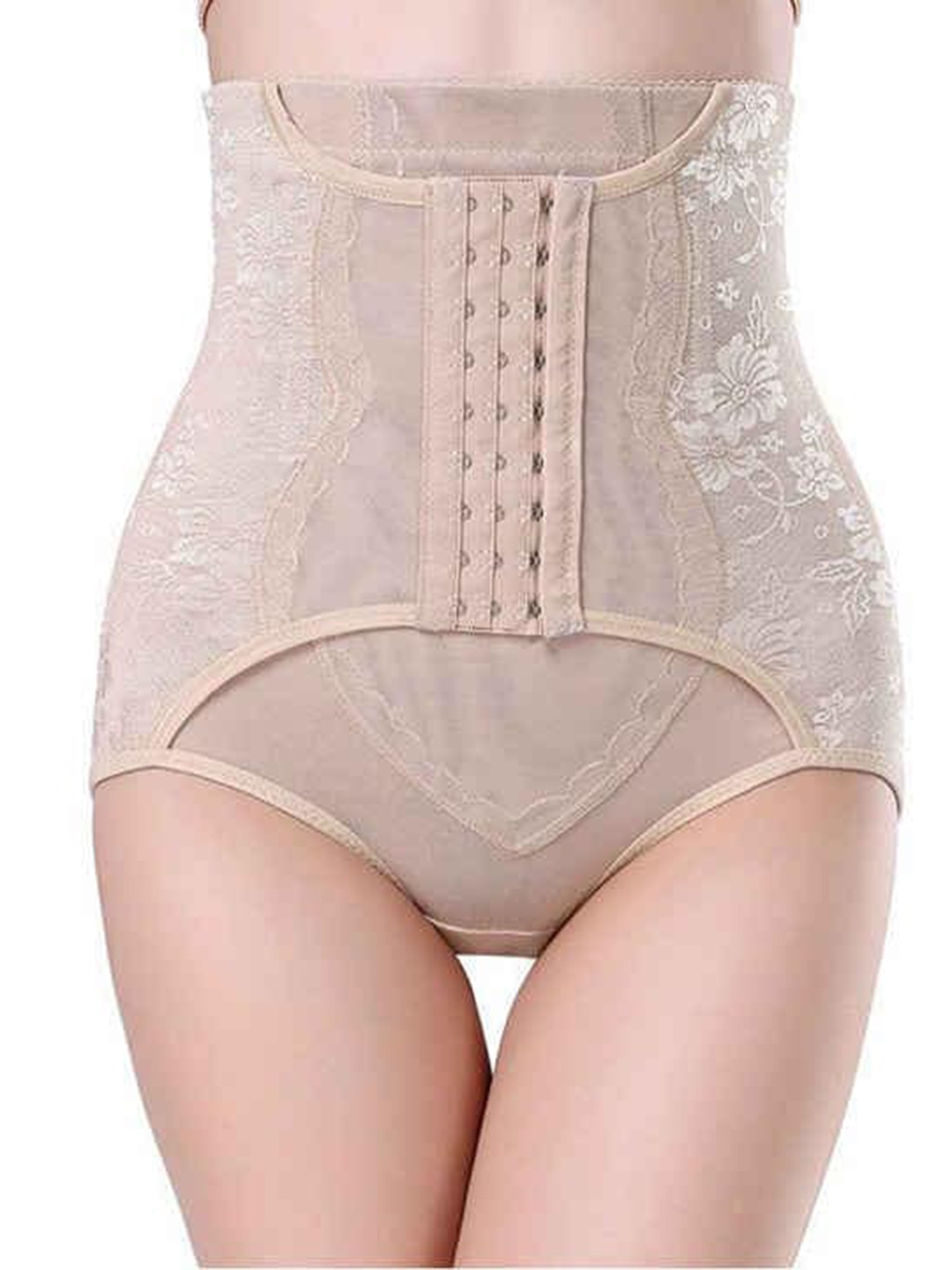 

Munaafi Women Self Design Tummy Shapewear, Beige