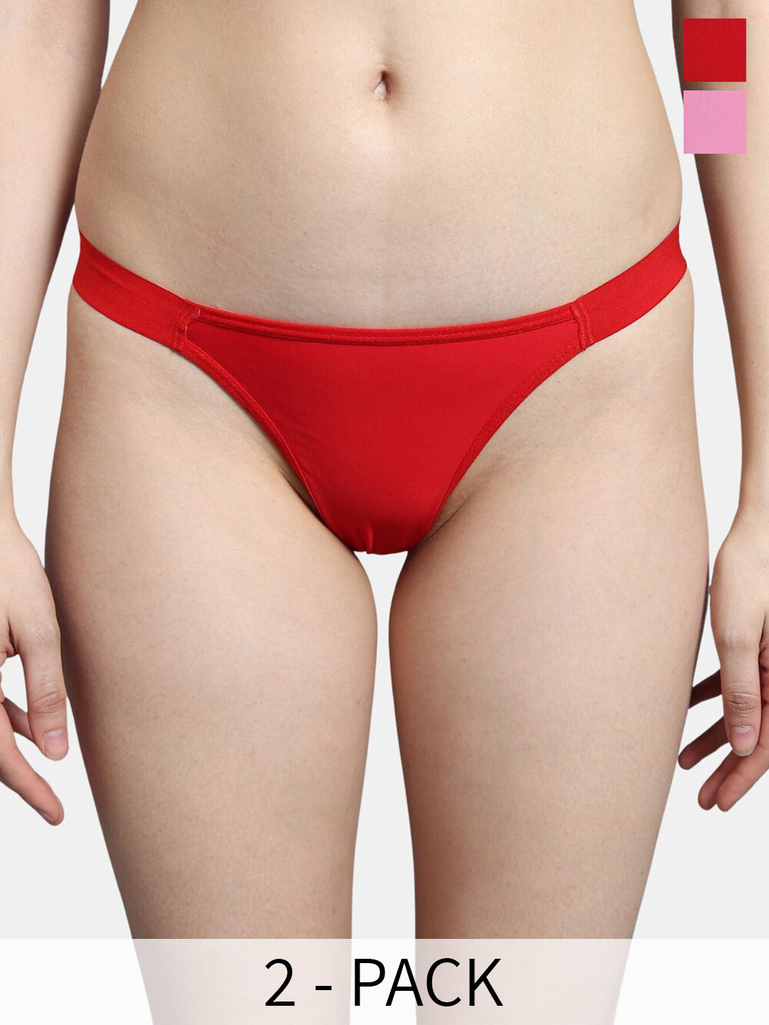 

BLEEDING HEART Pack of 2 Low-Rise Thong Briefs, Pink