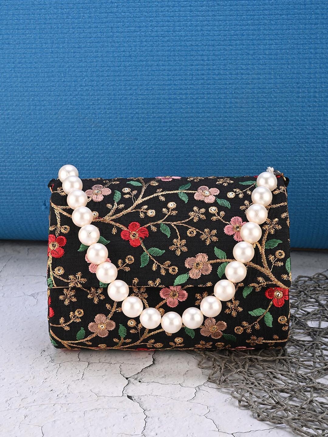 

DRASTR Embroidered Purse Clutch, Black
