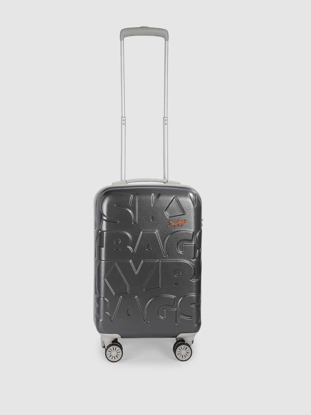 

Skybags Crest Textured Water Resistance Cabin Hard Trolley Bag -34 L, Grey