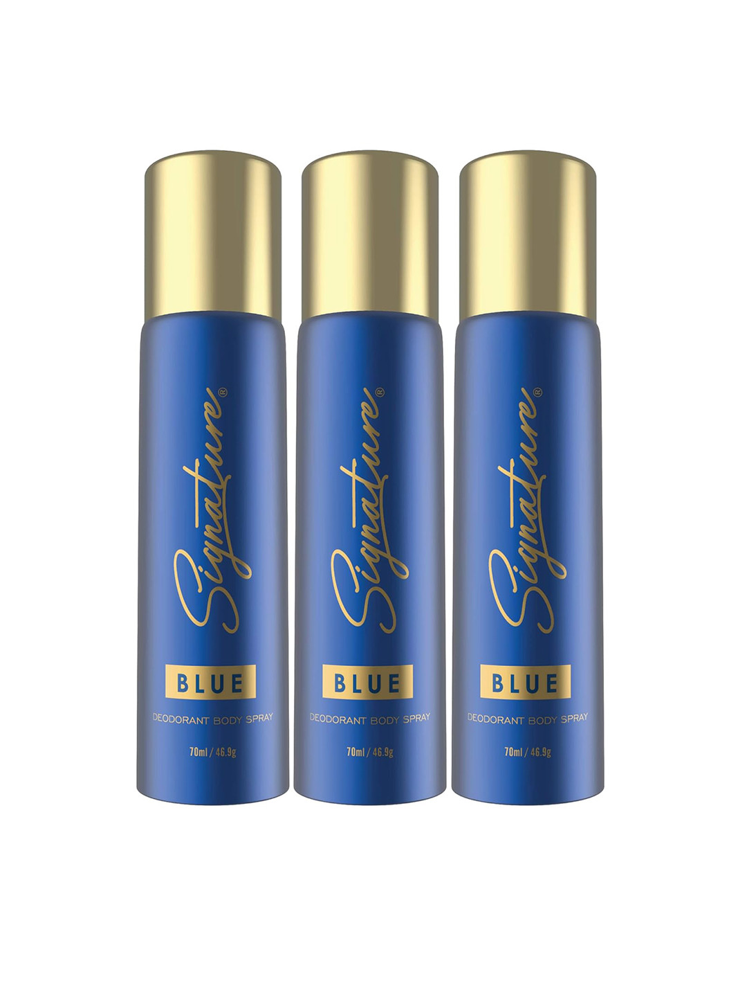 

Signature Set of 3 Blue Long Lasting Deodorant Body Spray - 70ml/46.9g each