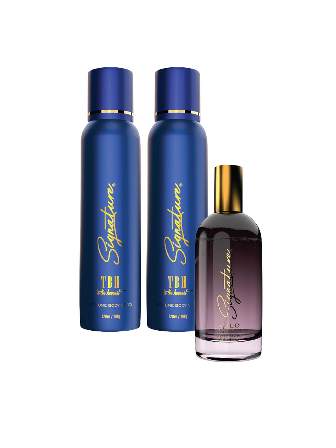 

Signature TBH Set Of 2 Long Lasting Deodorant Body Spray 200ml (134g) Each & EDP 30ml, Blue