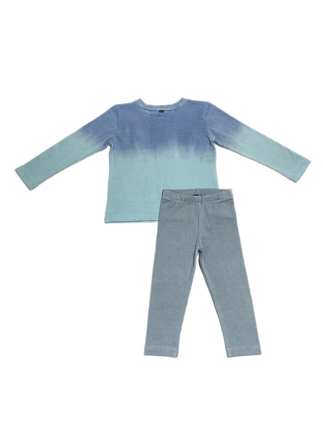 

BAESD Girls Dyed Round Neck T-shirt With Pyjama, Blue