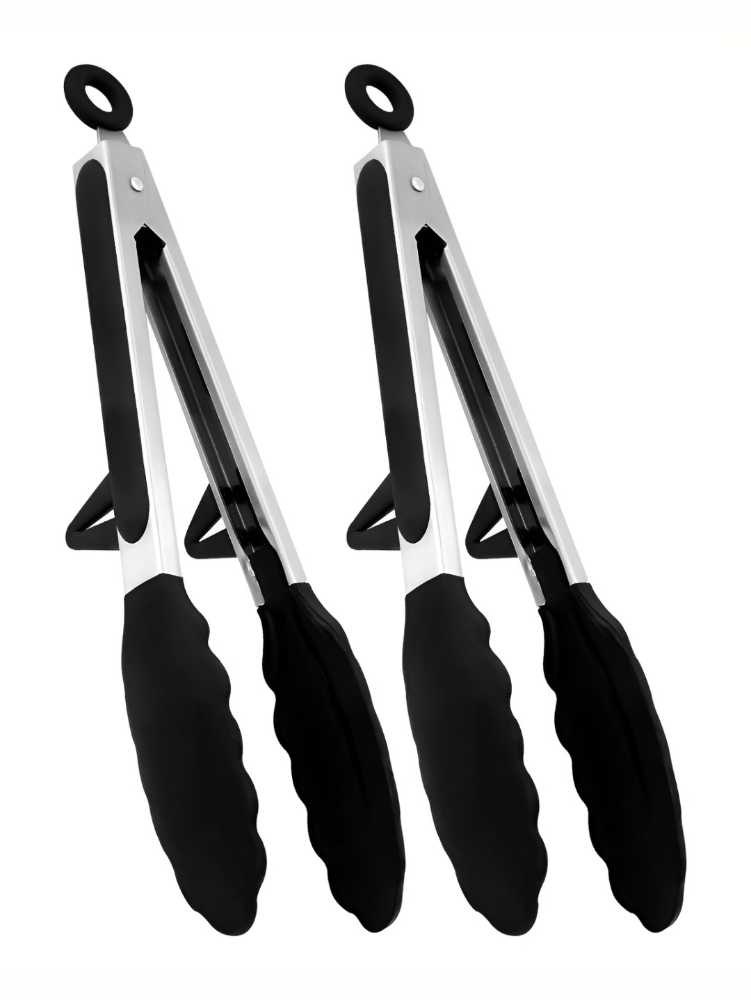 

P-Plus International Black 2 Pieces Stainless Steel Tongs
