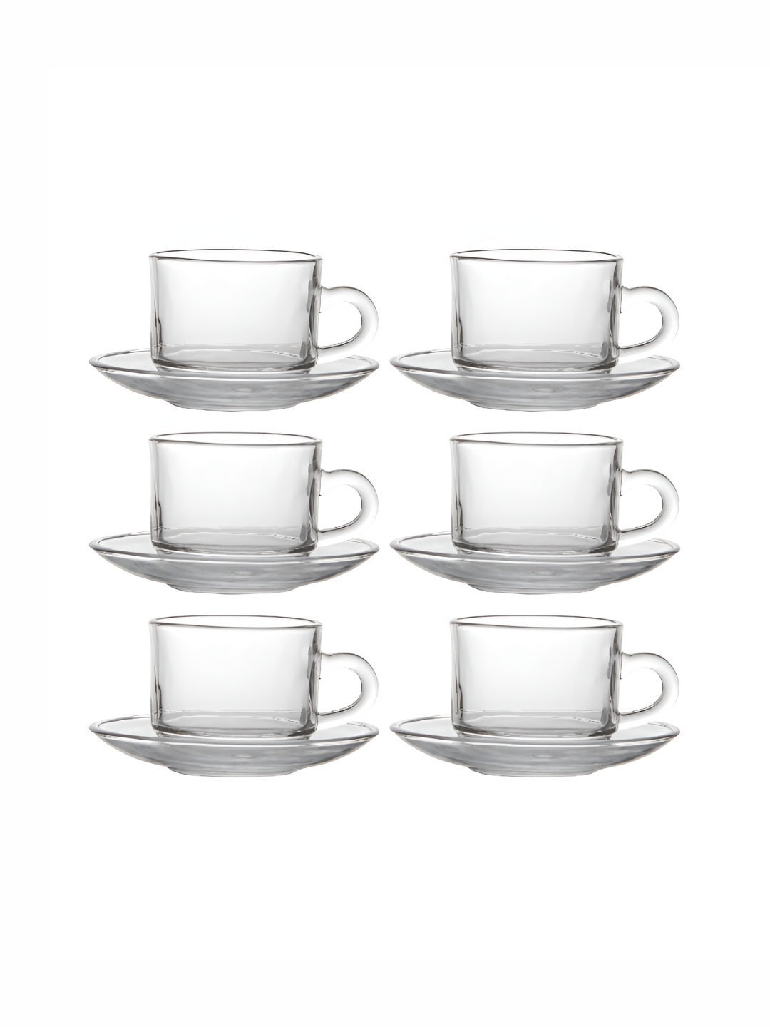 

Aura Transparent 12Pcs Glass Tea & Coffee Cup & Saucer