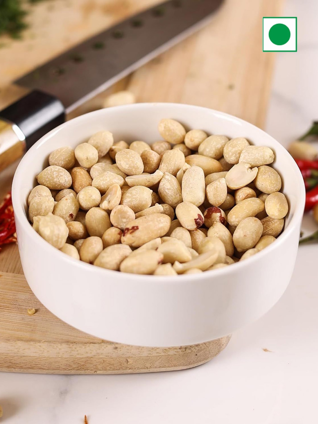 

URBAN PLATTER Roasted Unsalted Peanuts 1 kg, Beige