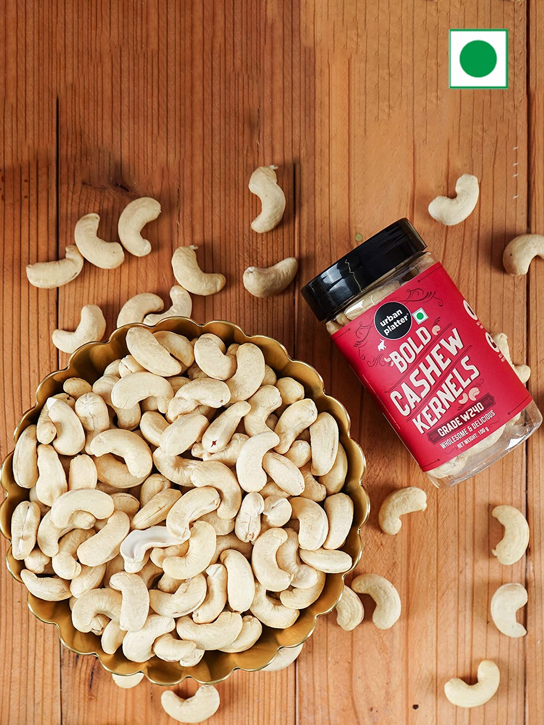 

URBAN PLATTER Bold Cashew Kernels 100g, Cream