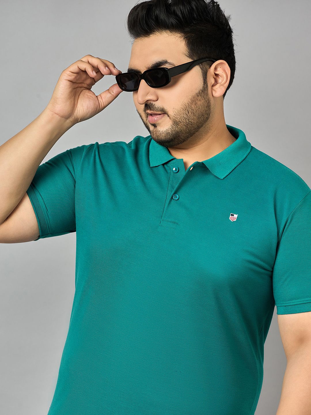 

Zigo Men Solid Plus Size Polo T-shirt, Lime green