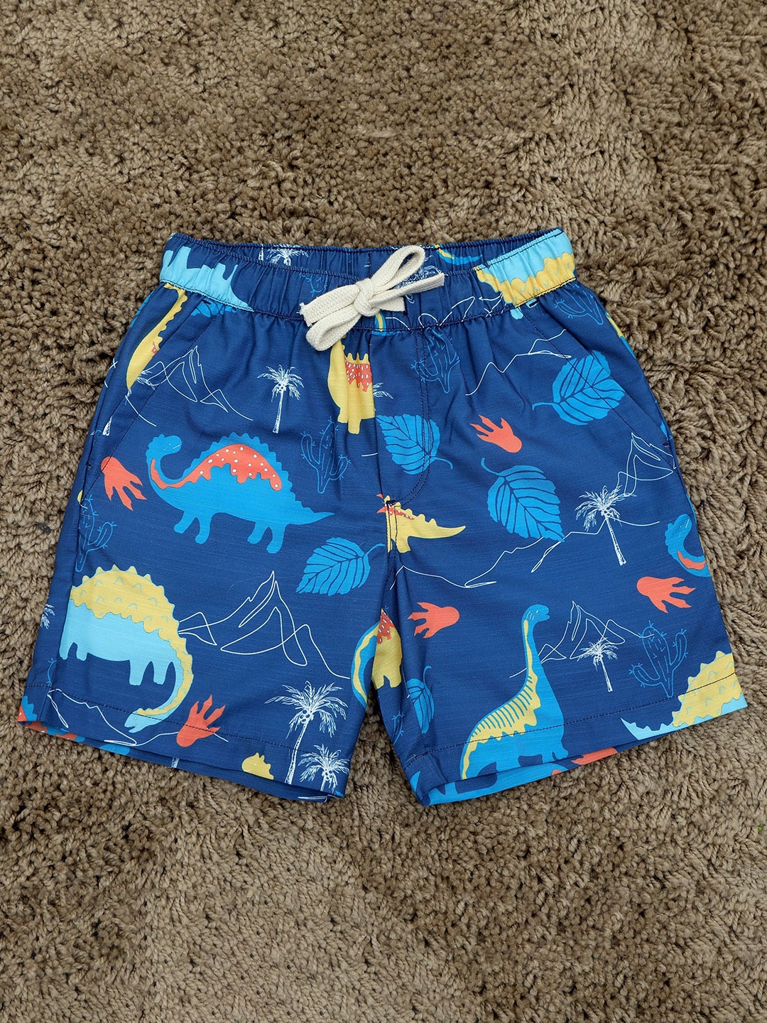 

The Lion and The Fish Boys Dinosaur Print Relaxed Fit Short, Blue
