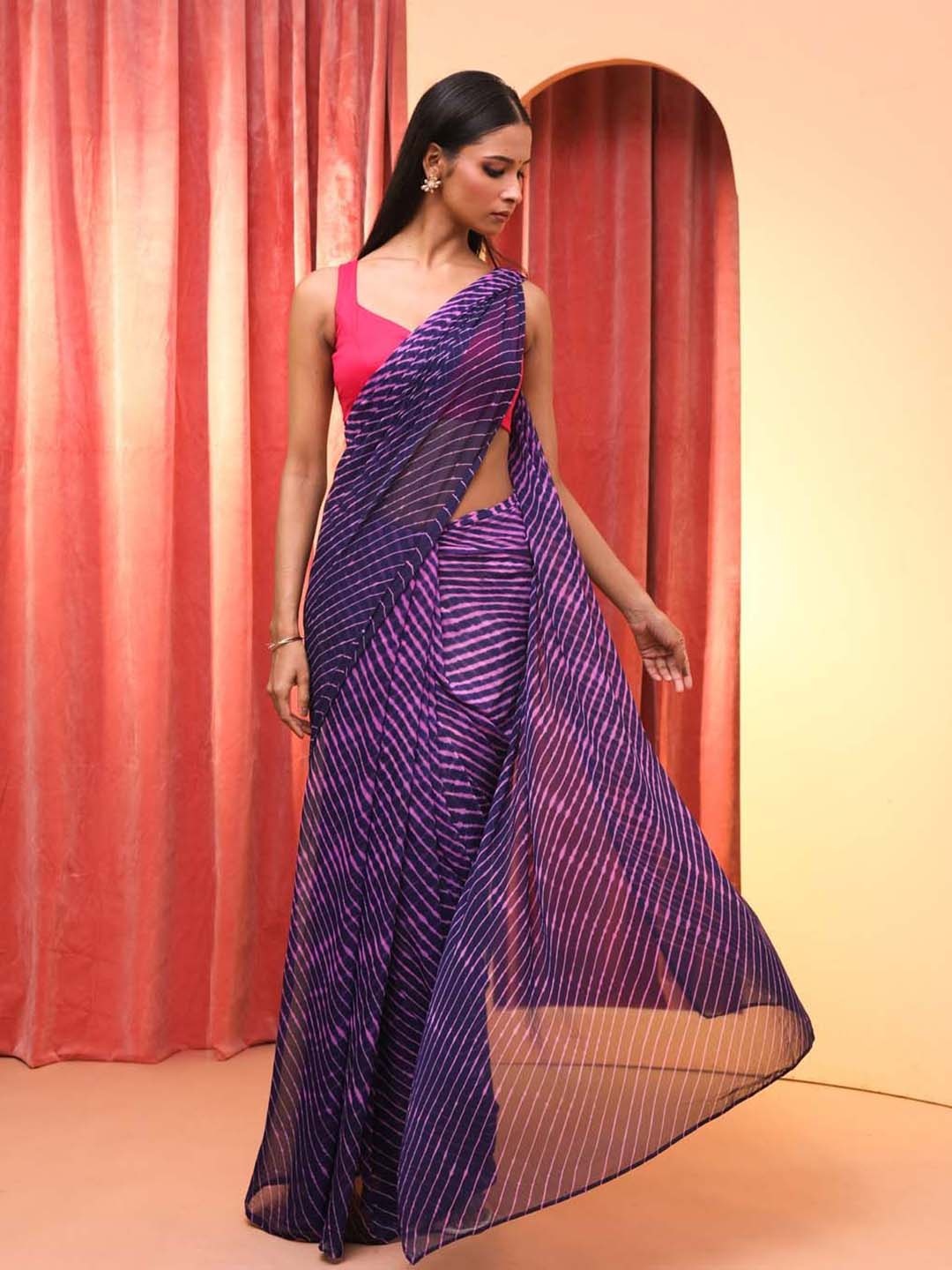 

Saranee Leheriya Saree, Purple