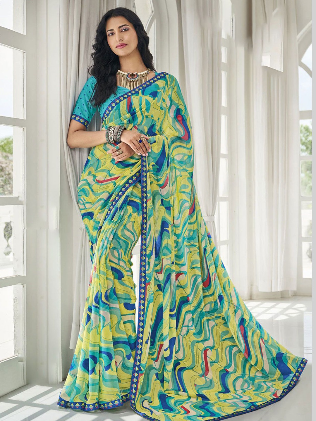 

Laxmipati Mukaish Saree, Green