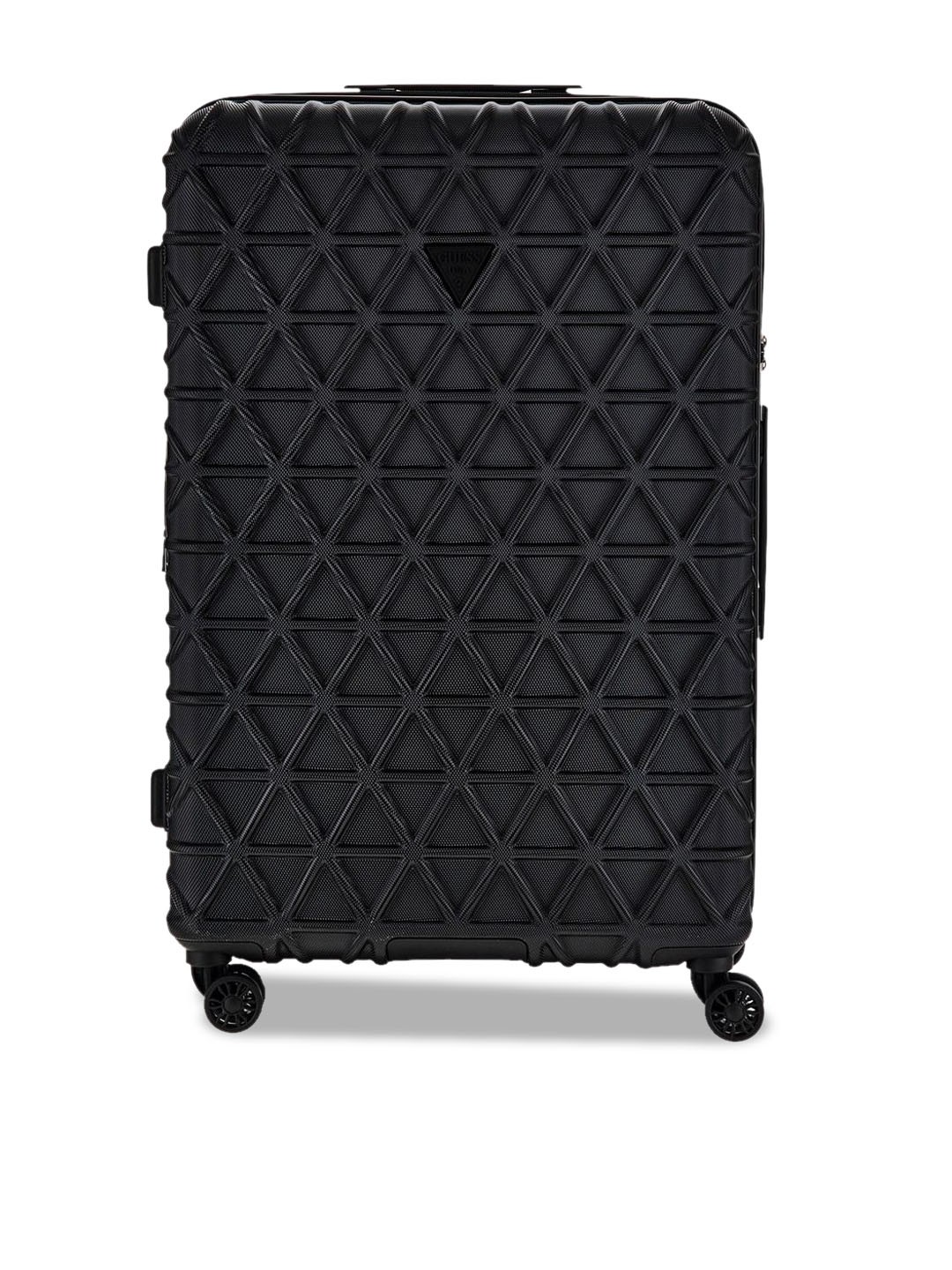 

GUESS Textured Hard-Sided Medium Trolley Suitcase, Black