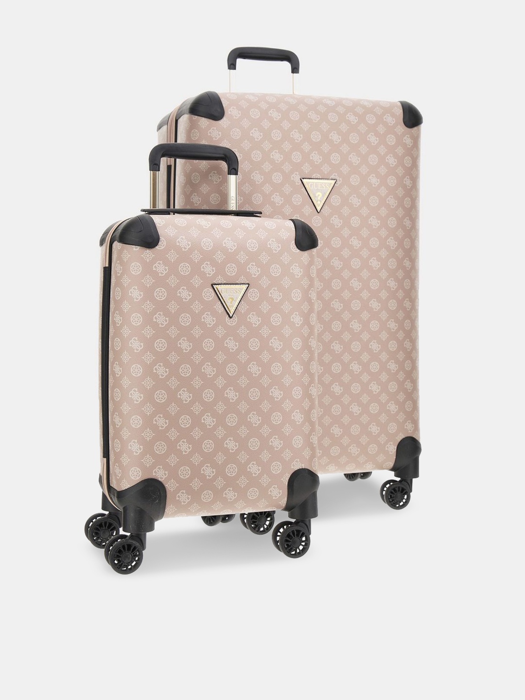 

GUESS Set Of 2 Hard-Sided Cabin & Medium Trolley Bags, Pink