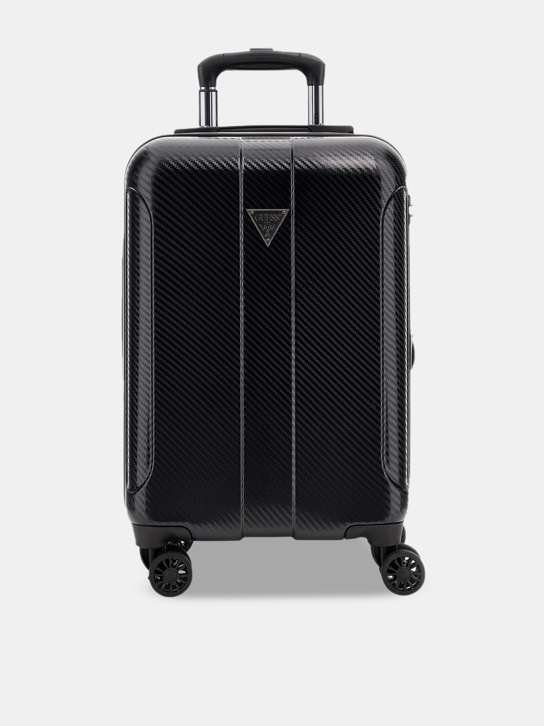 

GUESS Striped Hard-Sided Cabin Trolley Suitcase, Black