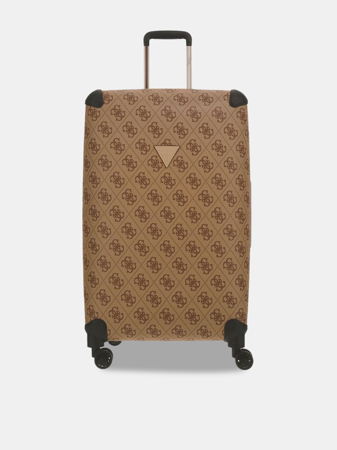 

GUESS Printed Suitcase Trolley Bags, Beige
