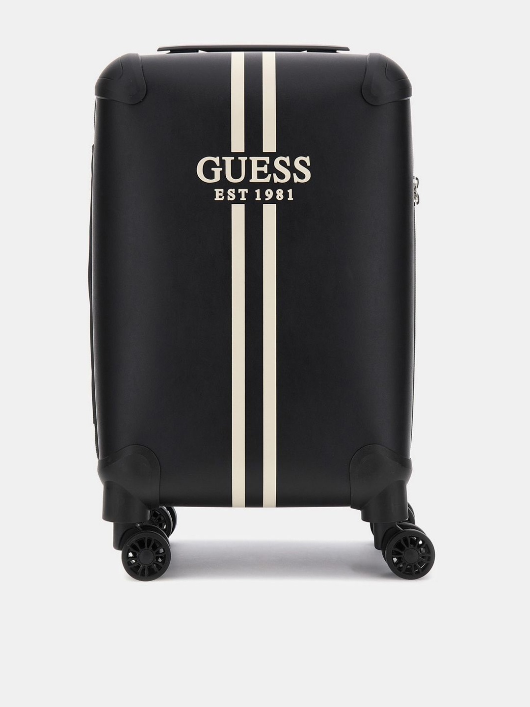 

GUESS Printed Hard-Sided Cabin Trolley Suitcase, Black