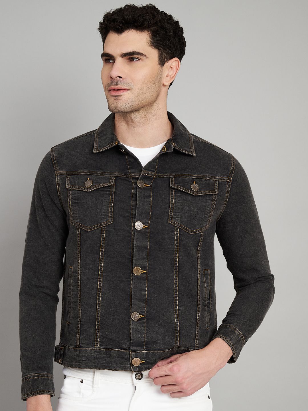 

Aazing London Lightweight Cotton Denim Jacket, Black