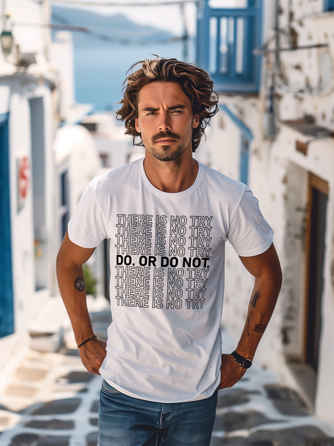 

MOD ECRU Unisex Typography Printed T-shirt, White