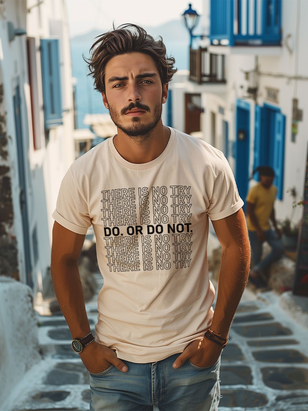 

MOD ECRU Unisex Typography Printed T-shirt, Cream