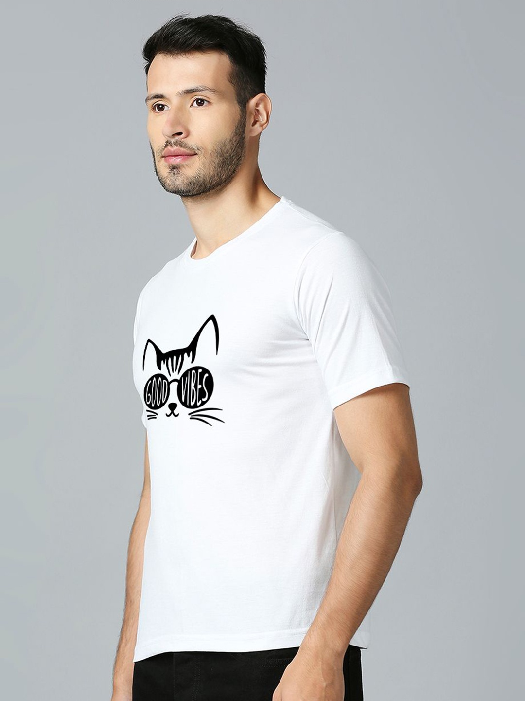 

MOD ECRU Unisex Graphic Printed Cotton T-shirt, White