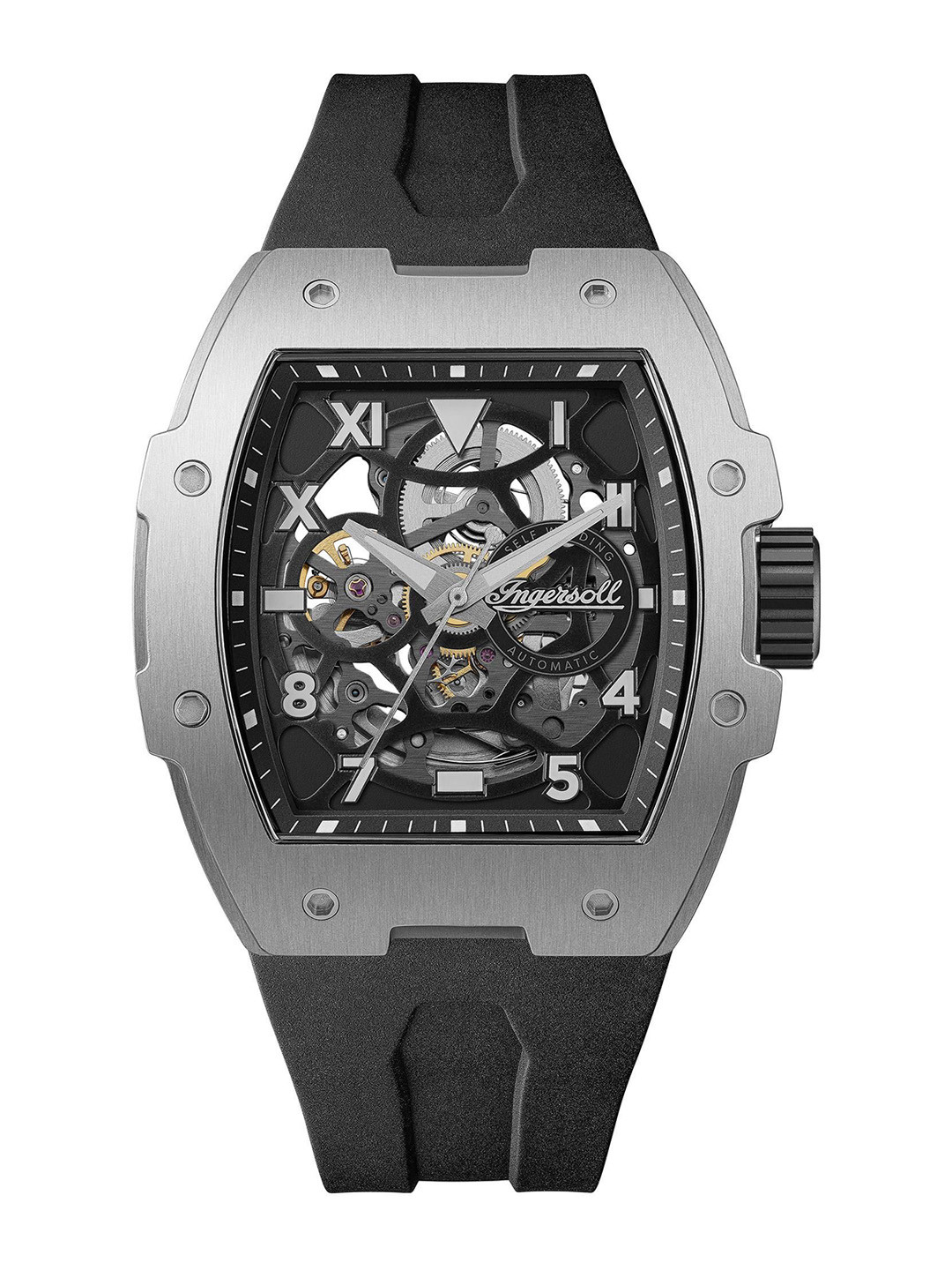 

Ingersoll Play Men Embellished Dial & Straps Analogue Automatic Watch I15301, Black