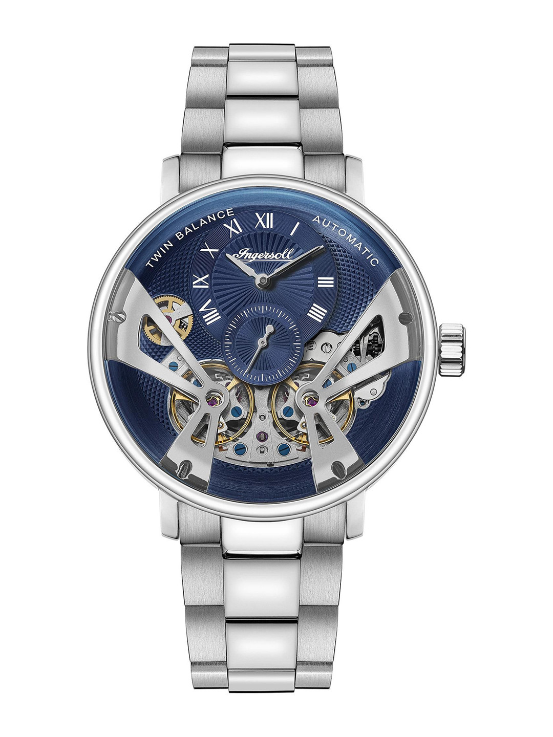 

Ingersoll Tennessee Men Printed & Stainless Steel Straps Analogue Automatic Watch I13104, Silver