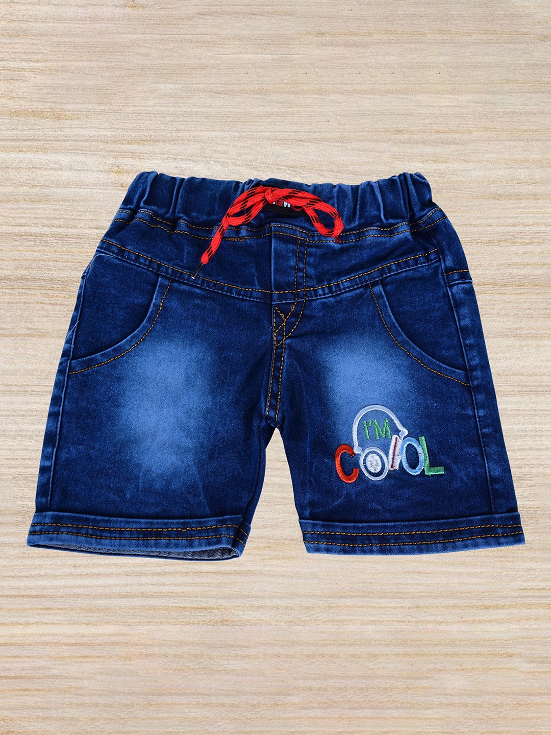

BAESD Boys Mid-Rise Cotton Shorts, Navy blue
