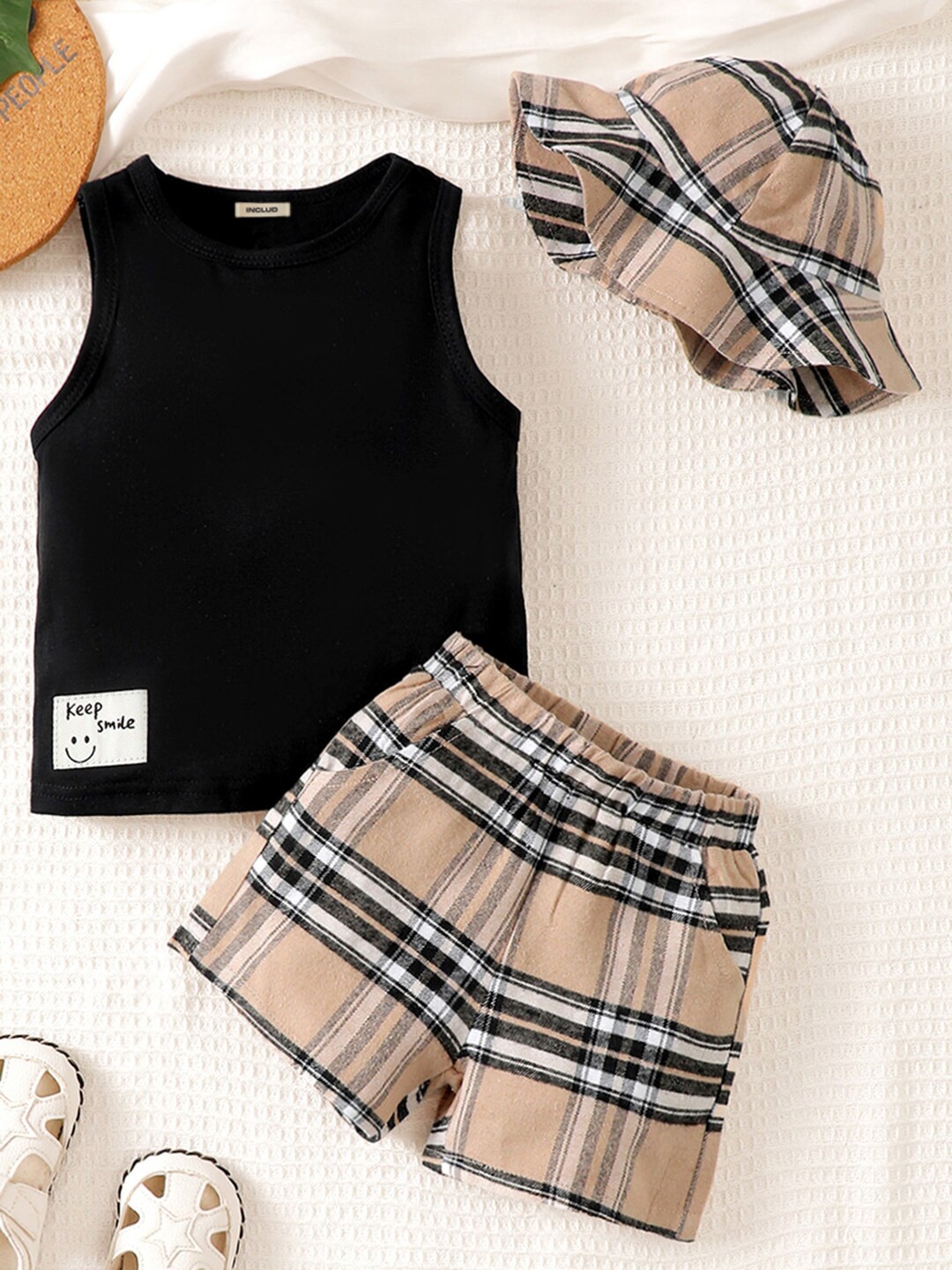 

INCLUD Girls Top With Skirt, Black