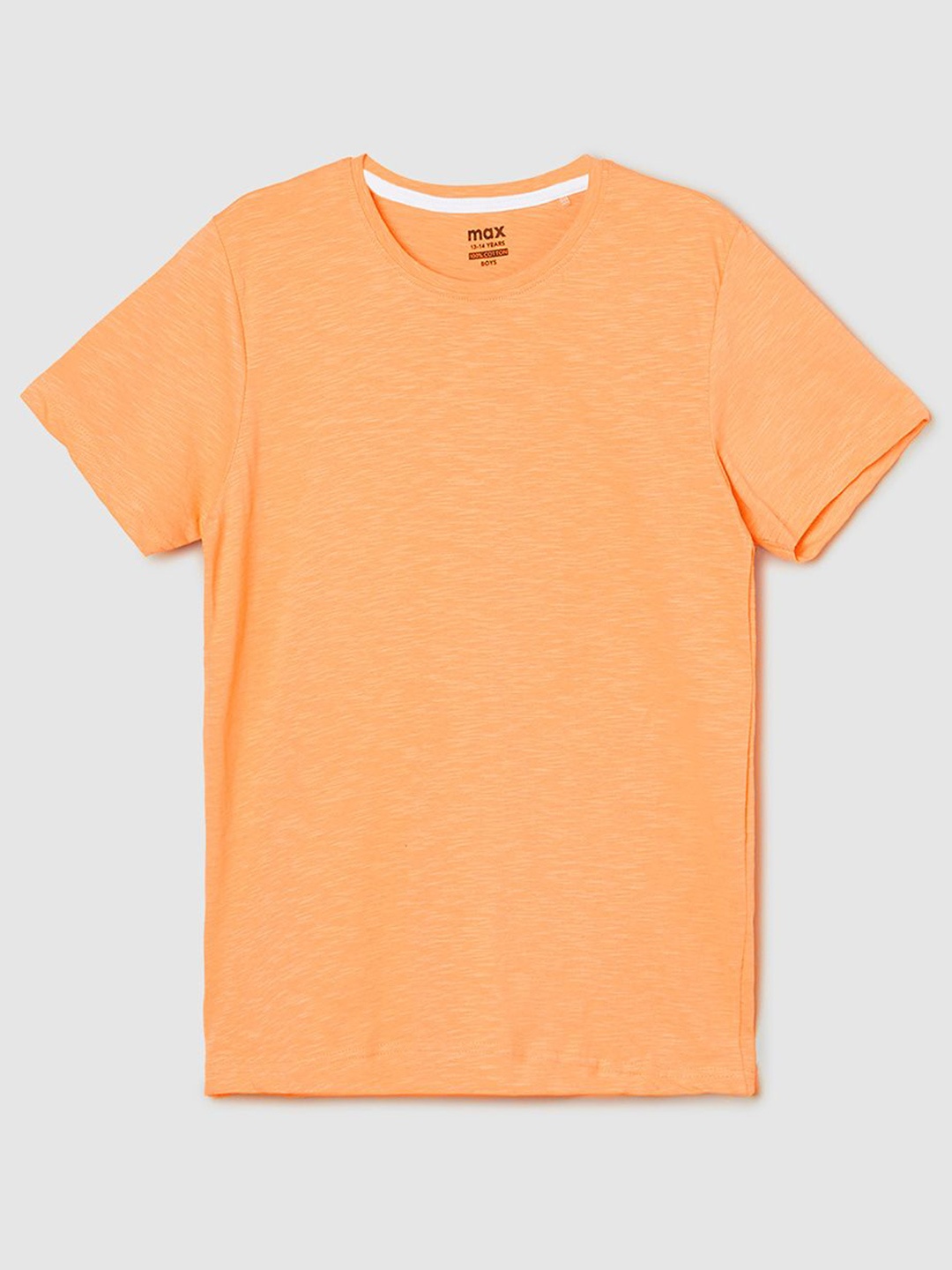 

max Boys Solid Round Neck T-shirt, Orange