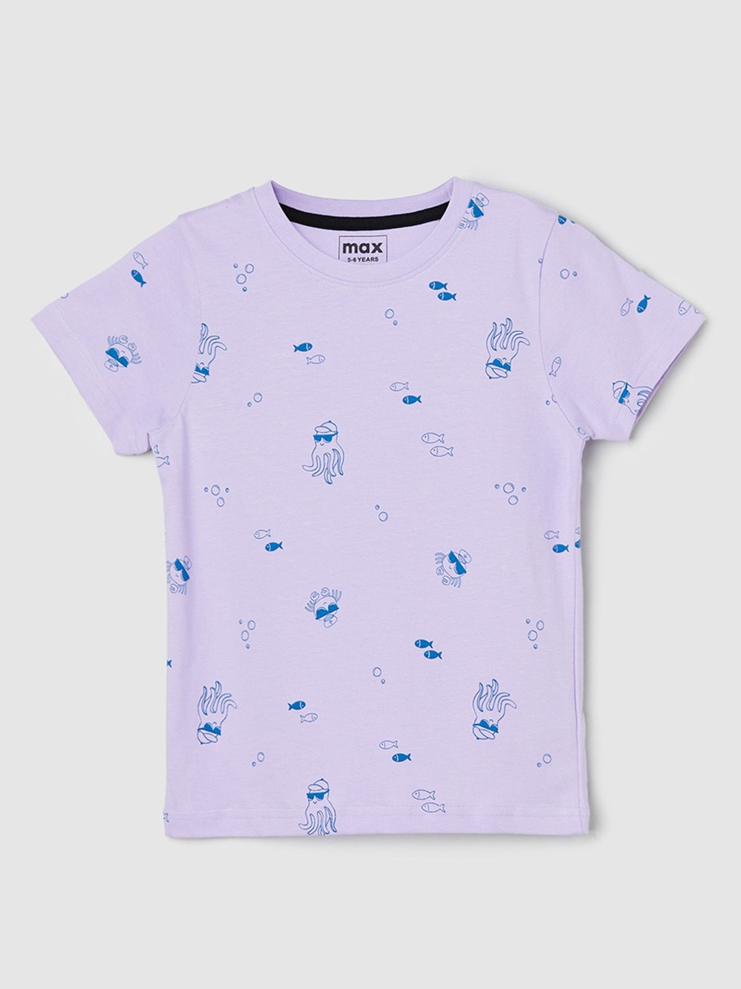 

max Boys Conversational Printed T-shirt, Purple