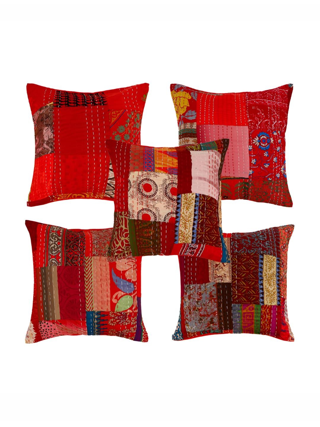 

PURINA'S Red & Blue 5 Pieces Square Cushion Covers