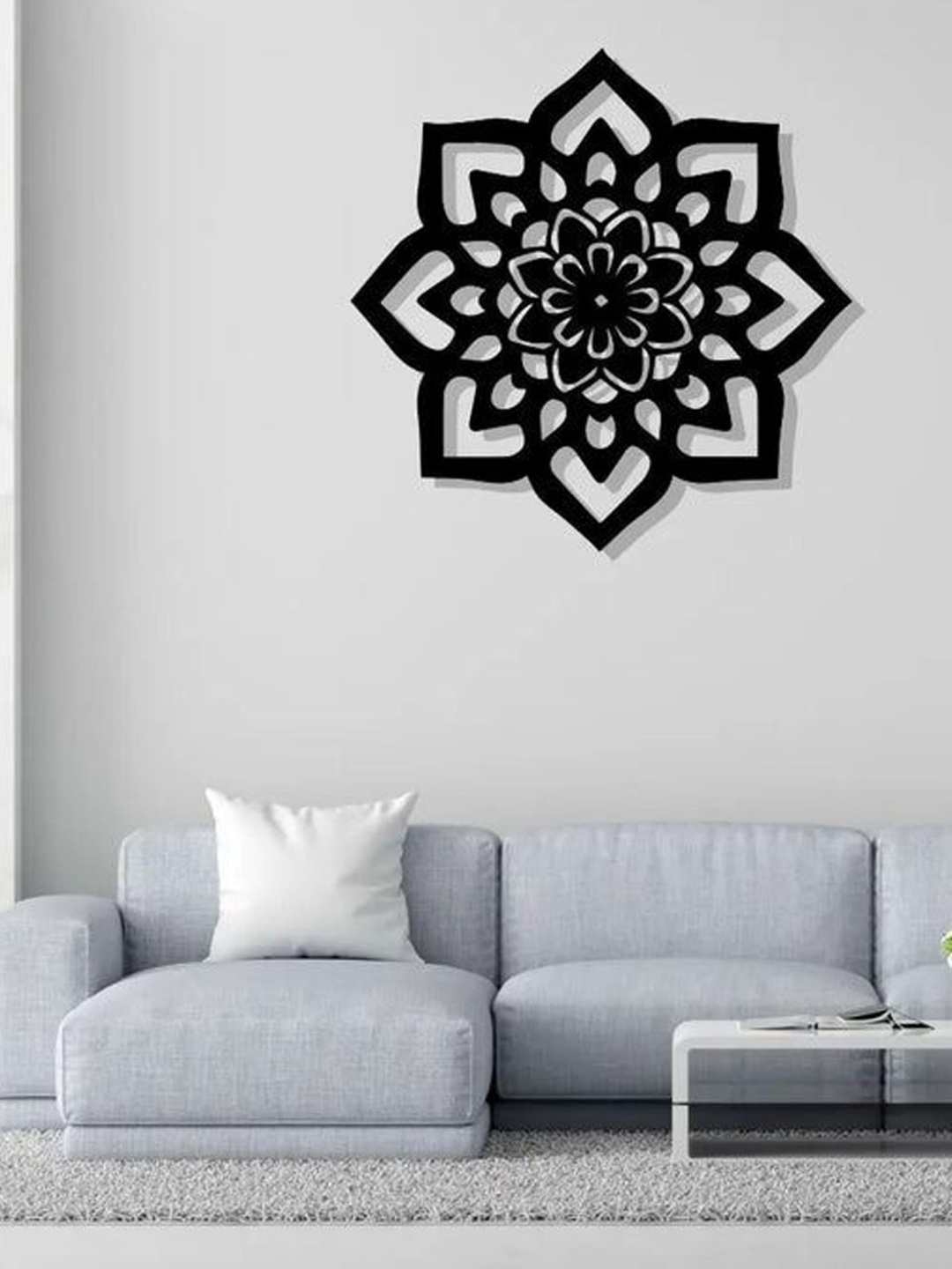 

Artrooms Mandala Metal Wall Art, Black