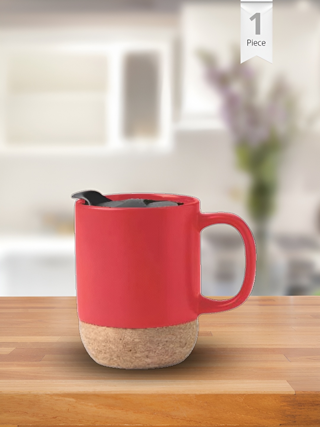 

JCPL Red & Cream Printed Ceramic Glossy Mug 400 ml