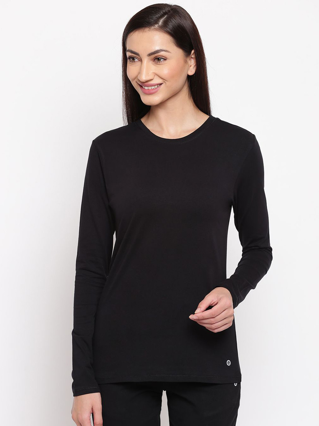 

Enamor Long Sleeves Lounge Tshirt, Black