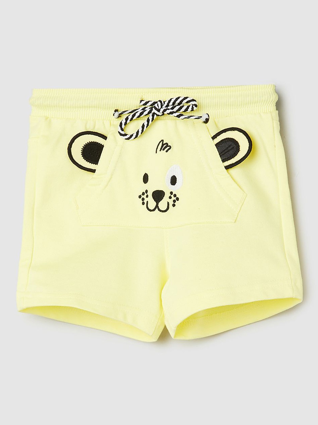 

max Boys Graphic Printed Pure Cotton Shorts, Yellow
