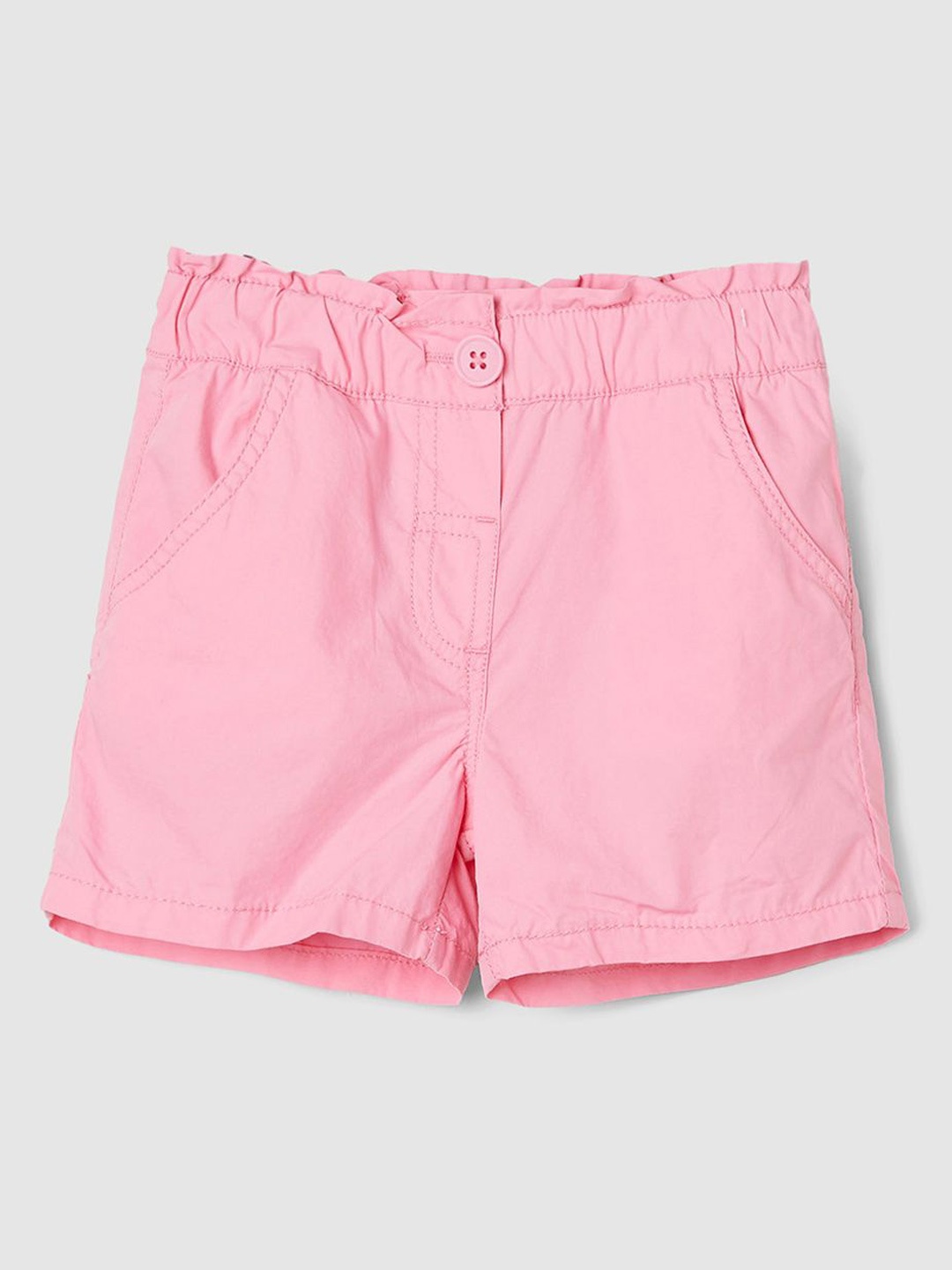 

max Girls Mid-Rise Pure Cotton Shorts, Pink